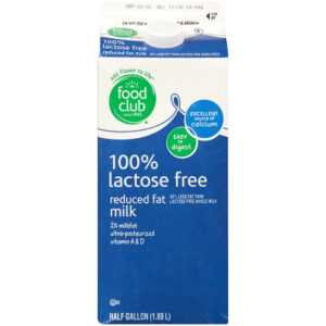 100% Lactose Free Reduced Fat Milk