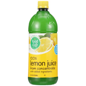 100% Lemon Juice From Concentrate With Added Ingredients