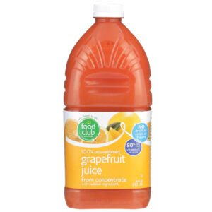 100% Unsweetened Grapefruit Juice From Concentrate