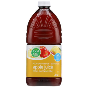 100% Unsweetened Unfiltered Apple Juice From Concentrate