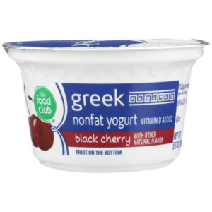 Black Cherry Fruit On The Bottom Greek Nonfat Yogurt