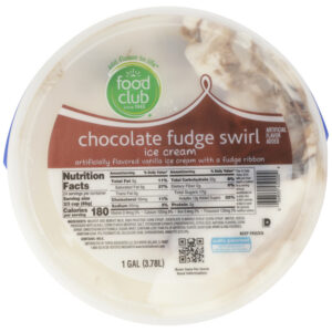 Chocolate Fudge Swirl Vanilla Ice Cream With A Fudge Ribbon