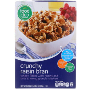 Crunchy Raisin Bran Wheat Flakes With Raisins And Oats & Honey Granola Clusters