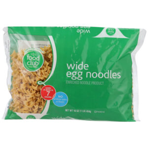 Enriched Noodle Product  Wide Egg Noodles