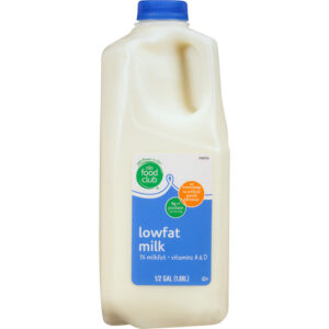 Food Club 1% Milkfat Lowfat Milk 0.5 gl