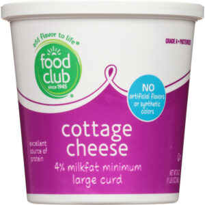 Food Club 4% Milkfat Minimum Large Curd Cottage Cheese 24 oz
