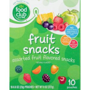 Food Club Assorted Fruit Flavored Fruit Snacks 10 ea