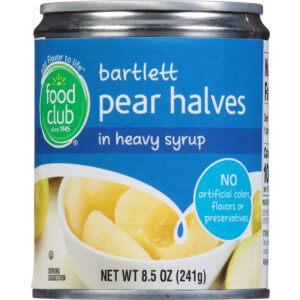 Food Club Bartlett Pear Halves in Heavy Syrup 8.5 oz