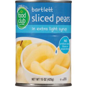 Food Club Bartlett Sliced Pears in Extra Light Syrup 15 oz