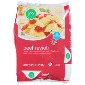 Food Club Beef Ravioli 25 oz