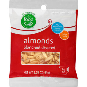Food Club Blanched Slivered Almonds 2.25 oz
