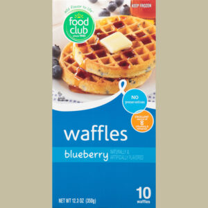 Food Club Blueberry Waffles 10 ea