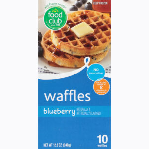 Food Club Blueberry Waffles 10 ea