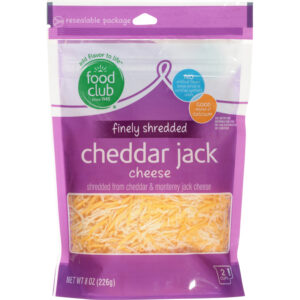 Food Club Cheddar Jack Finely Shredded Cheese 8 oz