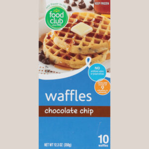 Food Club Chocolate Chip Waffles 10 ea