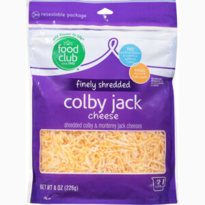 Food Club Colby Jack Finely Shredded Cheese 8 oz