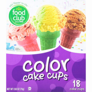 Food Club Color Cake Cups s 18 ea
