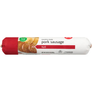 Food Club Country Style Hot Pork Sausage 32 oz