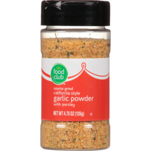 Food Club Course Grind California Style Garlic Powder with Parsley 4.75 oz