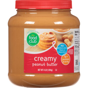 Food Club Creamy Peanut Butter 4 lb Jar
