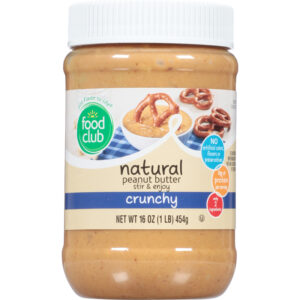 Food Club Crunchy Natural Peanut Butter 16 oz