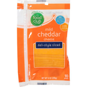Food Club Deli-Style Mild Cheddar Sliced Cheese 10 ea