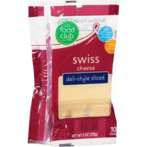 Food Club Deli-Style Swiss Sliced Cheese 10 ea