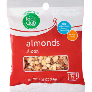 Food Club Diced Almonds 2.25 oz