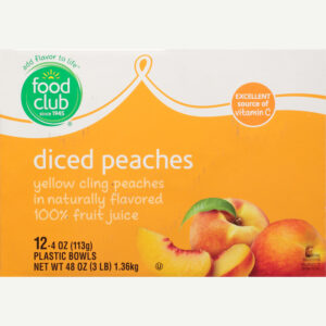 Food Club Diced Peaches 12 ea