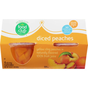 Food Club Diced Peaches 4 ea
