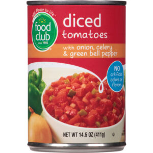Food Club Diced Tomatoes with Onions  Celery & Green Pepper 14.5 oz