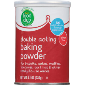 Food Club Double Acting Baking Powder 8.1 oz