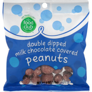 Food Club Double Dipped Milk Chocolate Covered Peanuts 6 oz Bag