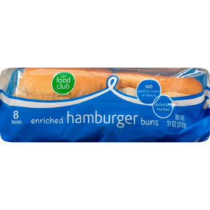 Food Club Enriched Hamburger Buns 8 ea