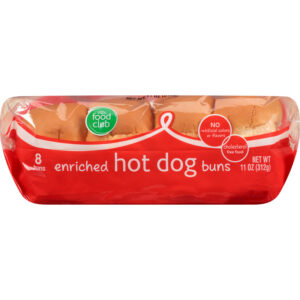 Food Club Enriched Hotdog Buns  8 ea