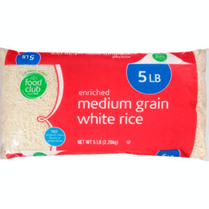 Food Club Enriched Medium Grain White Rice 5 lb