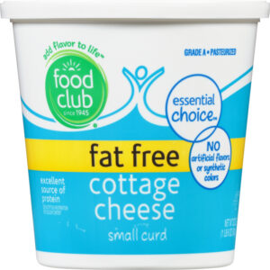 Food Club Essential Choice Fat Free Small Curd Cottage Cheese 22 oz