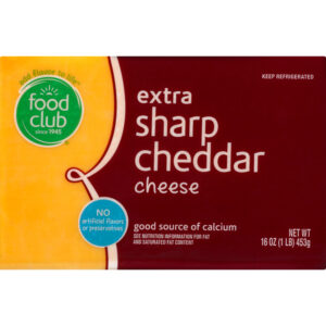 Food Club Extra Sharp Cheddar Cheese 16 oz