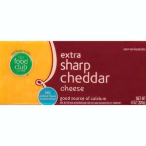 Food Club Extra Sharp Cheddar Cheese 8 oz