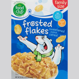 Food Club Family Size Frosted Flakes Cereal 24 oz