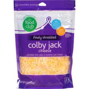 Food Club Finely Shredded Colby Jack Cheese 8 oz