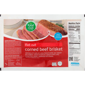 Food Club Flat Cut Brisket Corned Beef 1 ea