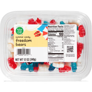Food Club Freedom Bears Summer Candy 12 oz Carton