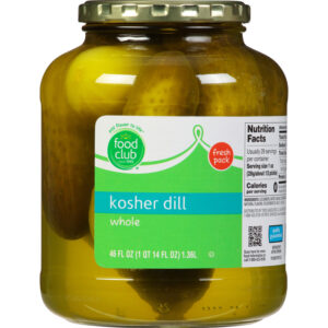 Food Club Fresh Pack Whole Kosher Dill Pickles 46 fl oz