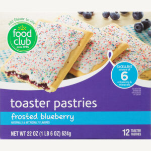Food Club Frosted Blueberry Toaster Pastries 12 ea