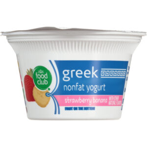 Food Club Fruit on the Bottom Greek Nonfat Strawberry Banana Yogurt 5.3 oz