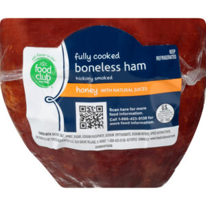 Food Club Fully Cooked Boneless Honey Ham 1 ea