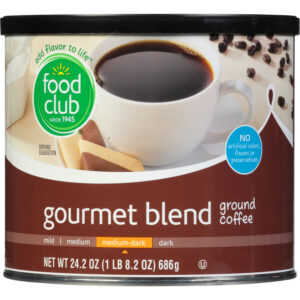 Food Club Gourmet Blend Medium-Dark Ground Coffee 24.2 oz