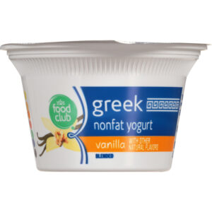 Food Club Greek Blended Nonfat Vanilla Yogurt 5.3 oz