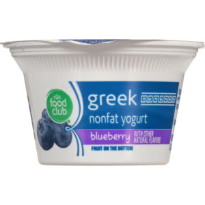 Food Club Greek Nonfat Blueberry Yogurt 5.3 oz